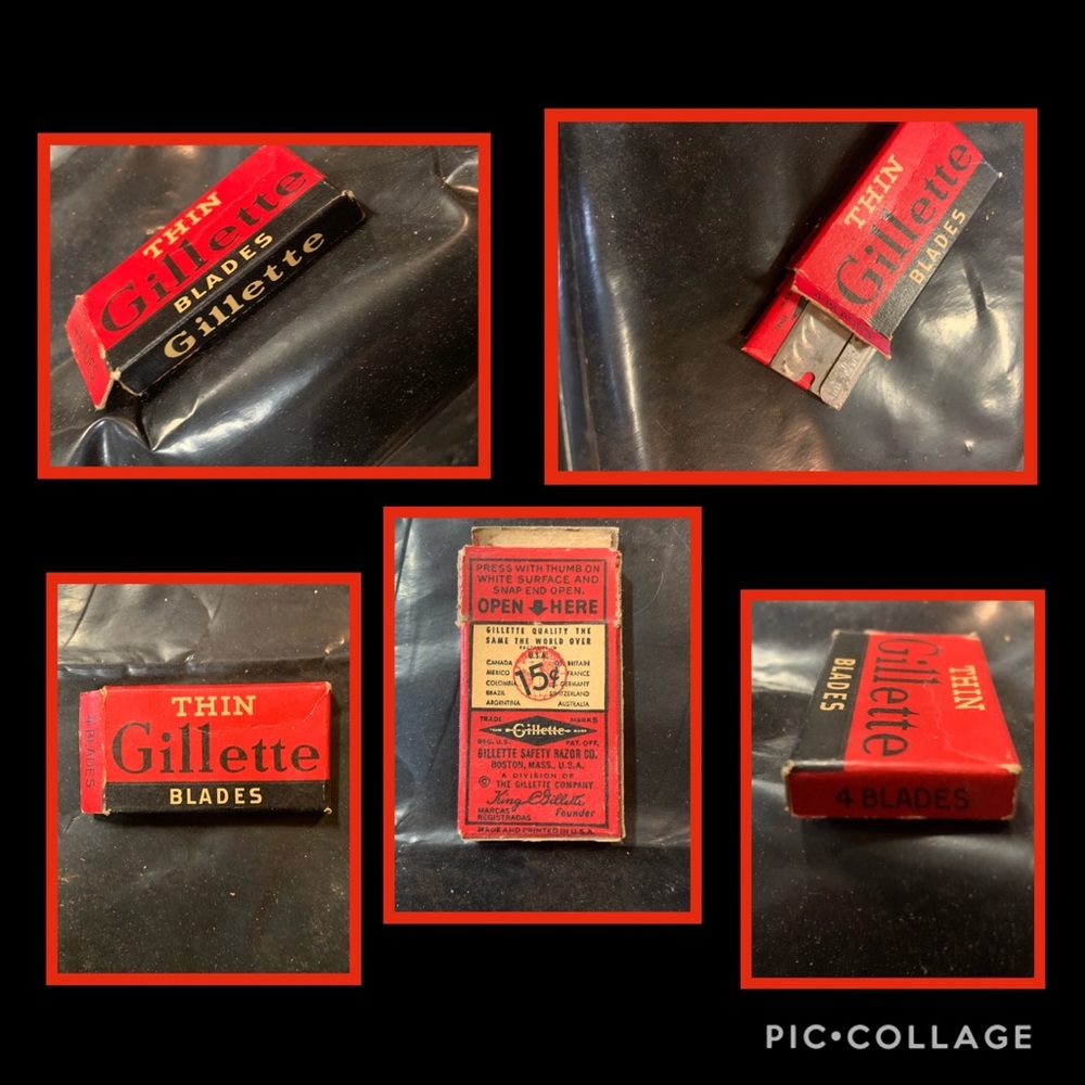 •Vintage Gillette Thin Razor Blades•